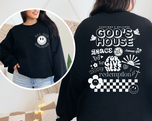 Christian Apparel-Gods House- Sweatshirt Style-0