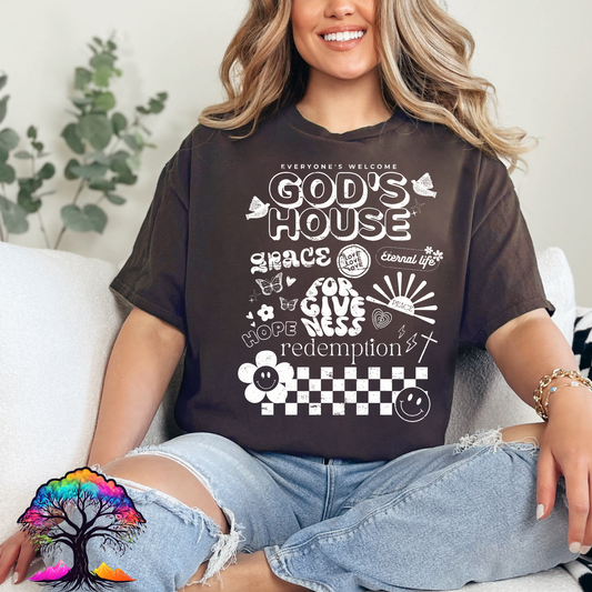 Christian Tshirt- God's House- Eco Brand-0
