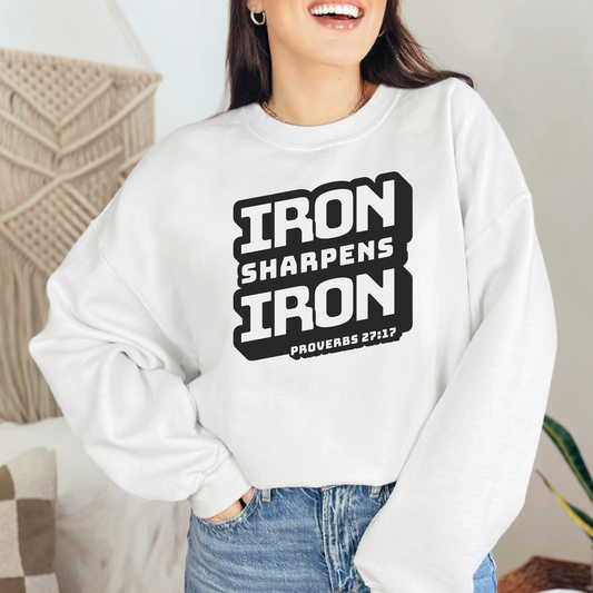 Christian Sweatshirt- Iron sharpens Iron- Sweater Style-0