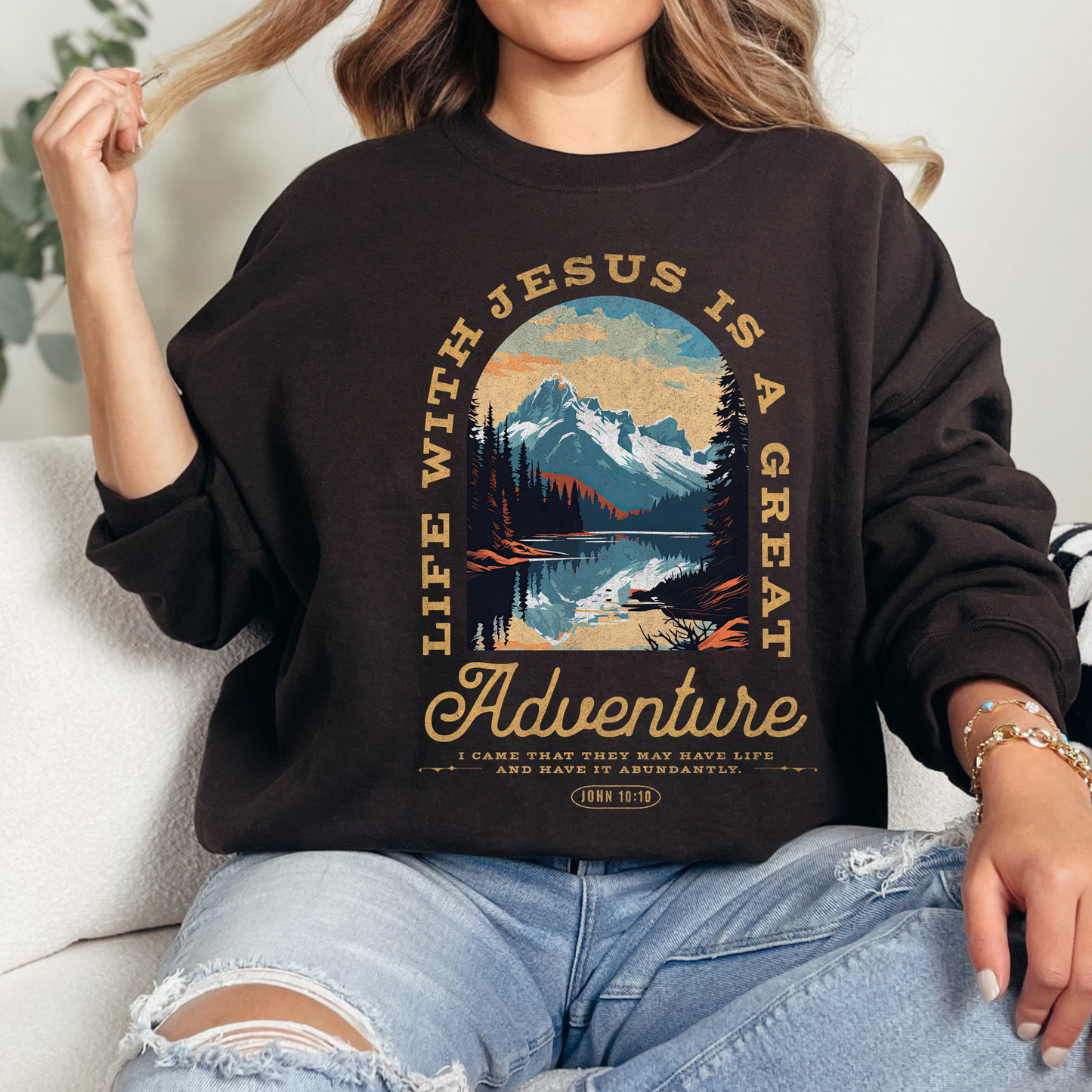 Christian Apparel- Adventures with Jesus- Sweater Style-0