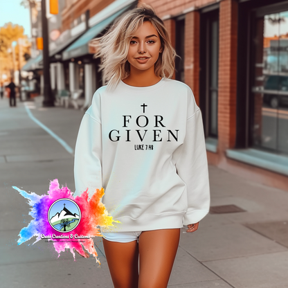 Faith-based Sweatshirt-Forgiven-0