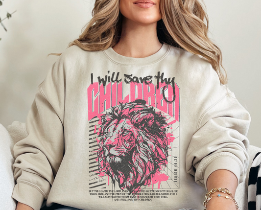 Christian Sweatshirt-Save Thy Children-Faithbased-0