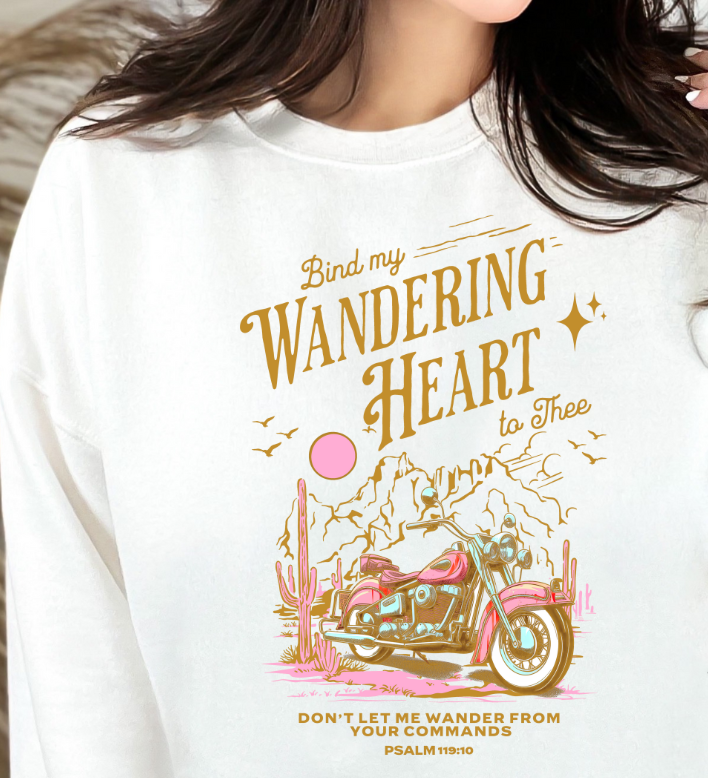 Christian Sweatshirt- Bind my wandering Heart- Western-0