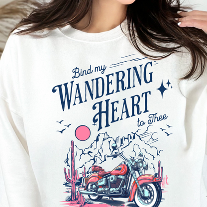 Christian Sweatshirt- Bind My wandering heart- Blue-0