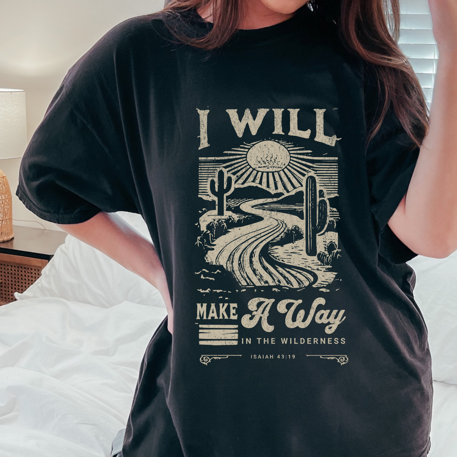 Christian Graphic Tee- He will Make a way-0
