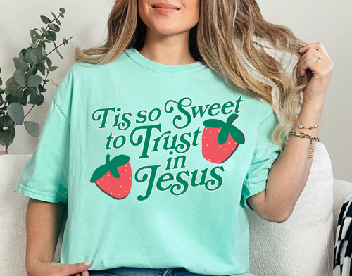 Christian Graphic Tee- Sweet Following Jesus-0