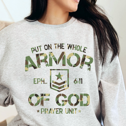 Christian Sweatshirt- Armor of God- Army-0