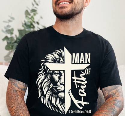 Christian Mens Shirt Man Of God Unisex Tee Bella Canvas Black