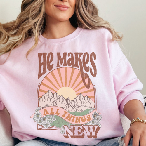 Christian Sweatshirt- All things New-0