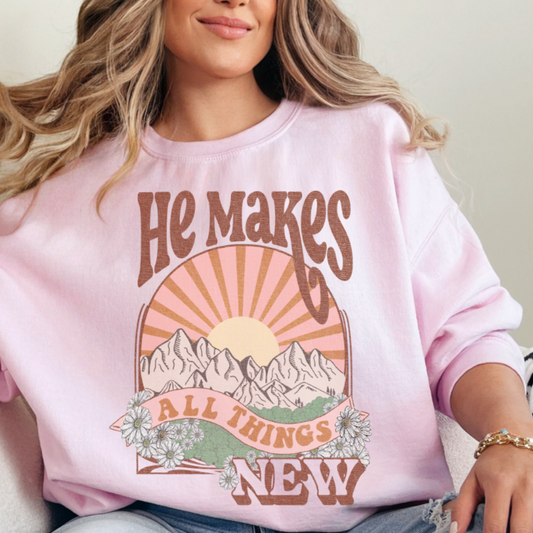 Christian Sweatshirt- All things New-0