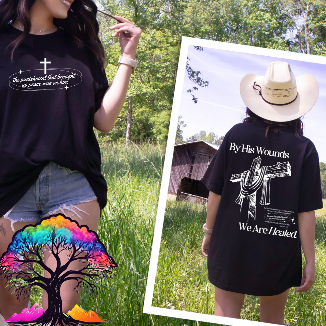 Christian Tshirt- By his wounds- Graphic Tee-0