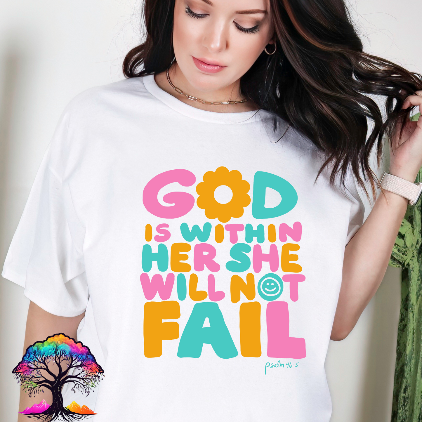 Christian Tshirt- God is Within Her-Eco Choice-0