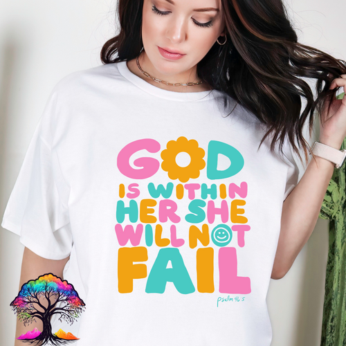 Christian Tshirt- God is Within Her-Eco Choice-0