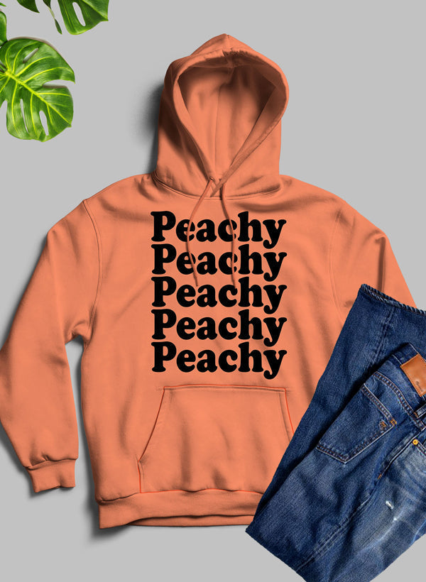 Peachy Hoodie Premium Heavyweight Fleece For Warmth Made In USA With Digital Print Graphics For Art Lovers
