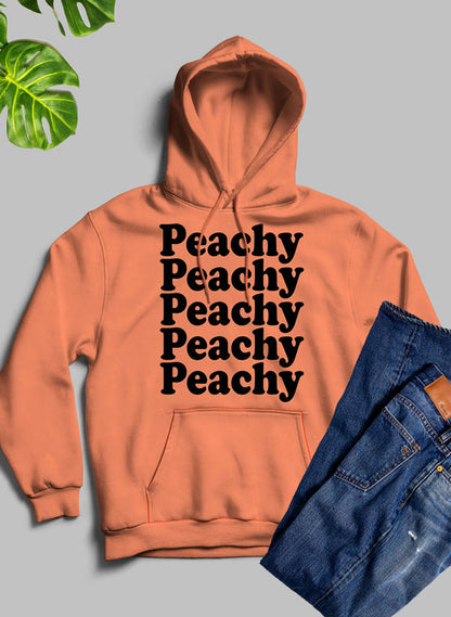 Peachy Hoodie Premium Heavyweight Fleece For Warmth Made In USA With Digital Print Graphics For Art Lovers