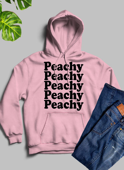 Peachy Hoodie Premium Heavyweight Fleece For Warmth Made In USA With Digital Print Graphics For Art Lovers