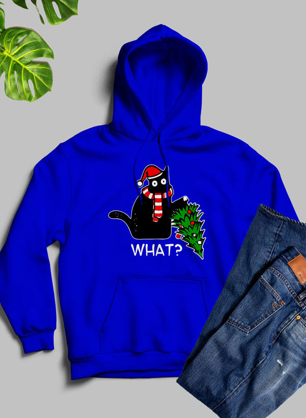 What Cat Christmas Tree Hoodie-0