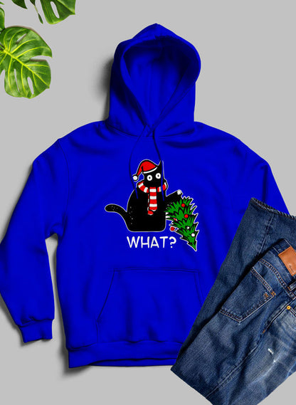 What Cat Christmas Tree Hoodie-0