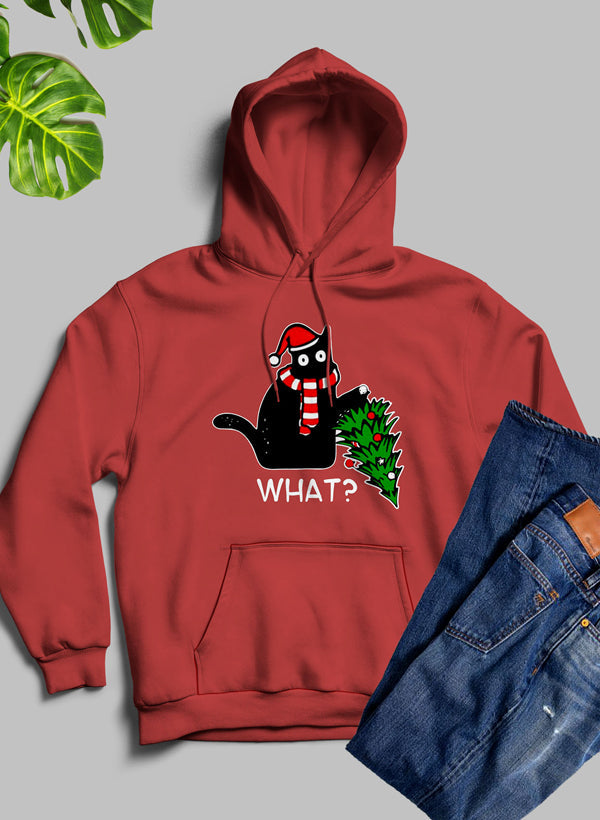 What Cat Christmas Tree Hoodie-2