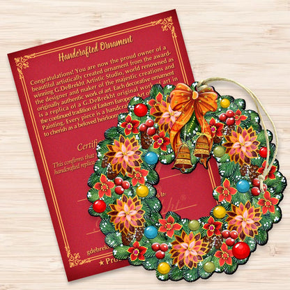Christmas Wreath Wooden Ornaments by G. DeBrekht - Christmas Decor - 8185307-3