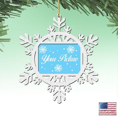 Snowflake Christmas Picture Frame Ornaments - Ornament for Photo by G.DeBrekht - Christmas Decor - 8141151PF-4