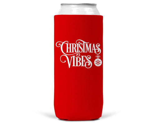 Christmas Vibes Christmas SLIM CAN Coozie 12oz Slim Cans-0