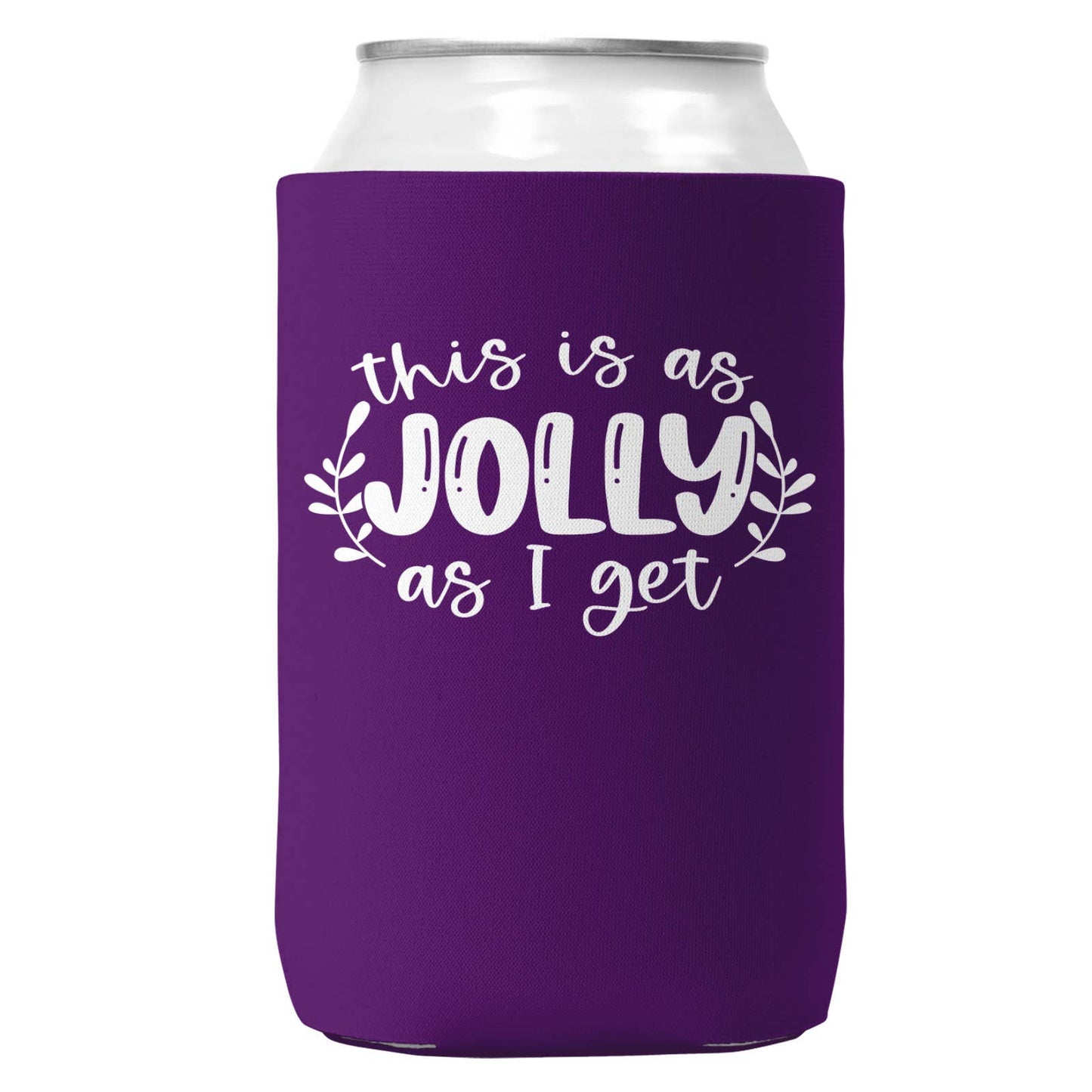 As Jolly As I Get Christmas Can Coozie Cooler 12oz Cans-4
