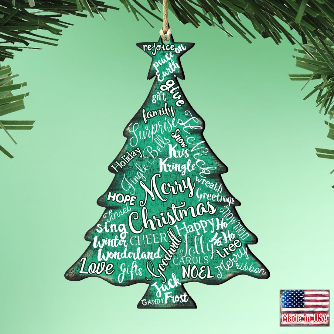 Merry Christmas Tree Ornament by Nature Wonders - Christmas Decor - 81988122-1