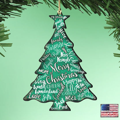 Merry Christmas Tree Ornament by Nature Wonders - Christmas Decor - 81988122-1