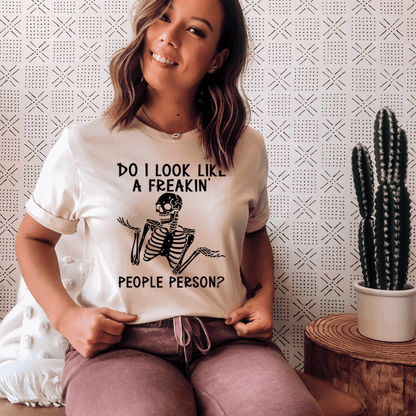 People Person T Shirt 100 Percent Soft Cotton Cozy Comfort For Sarcastic Introverts USA Made