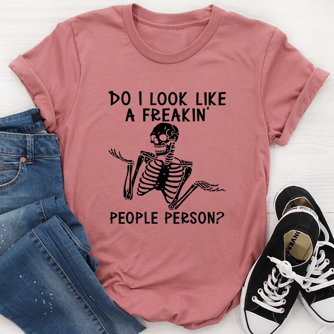 People Person T Shirt 100 Percent Soft Cotton Cozy Comfort For Sarcastic Introverts USA Made