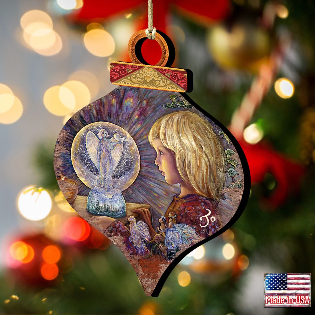 Fairy Wooden Ornaments by Josephine Wall - Christmas Decor - 845619-JW-2