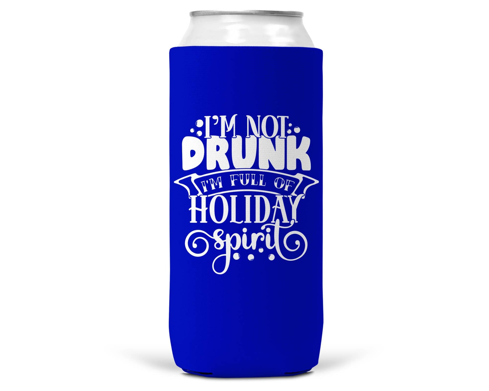 I'm Not Drunk Christmas SLIM CAN Coozie 12oz Slim Can-2