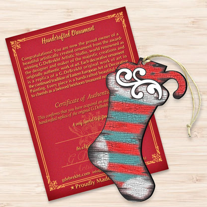 Noel Stocking Wooden Ornaments Christmas by G. DeBrekht - Christmas Decor - 8198802-3