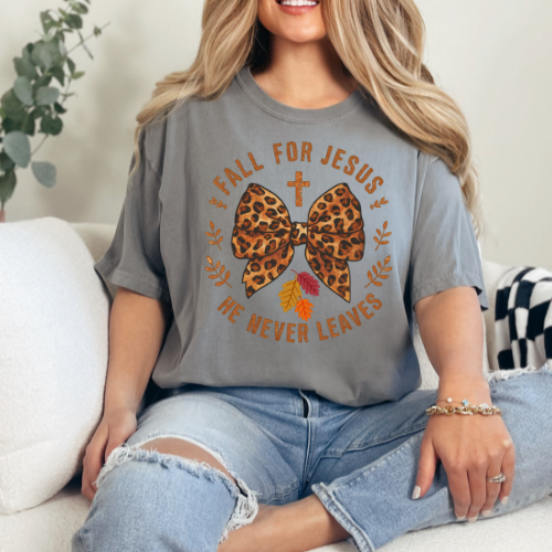 Boutique Brand- Fall Collection- Christian Tshirt- Fall for Jesus-0