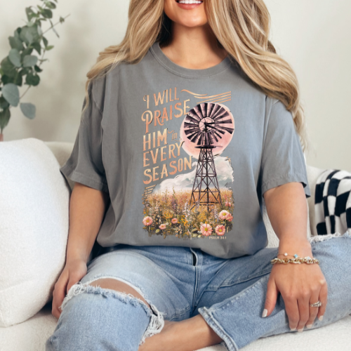 Boutique Brand- Christian Graphic Tee- In Every Season-0