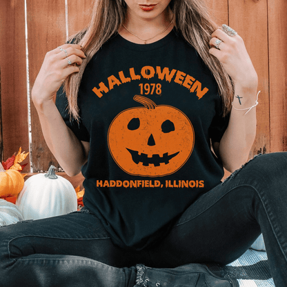 Halloween Pumpkin Tee Unisex Soft Cotton Comfort Fit Premium Print Vibrant Design Bella Canvas