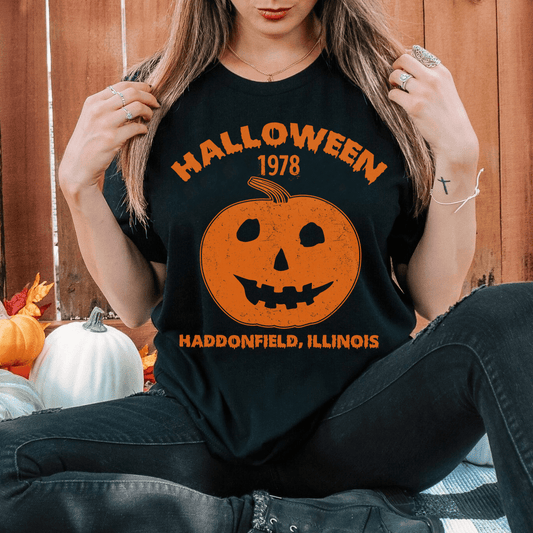 Halloween Pumpkin Tee Unisex Soft Cotton Comfort Fit Premium Print Vibrant Design Bella Canvas