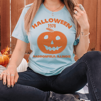 Halloween Pumpkin Tee Unisex Soft Cotton Comfort Fit Premium Print Vibrant Design Bella Canvas