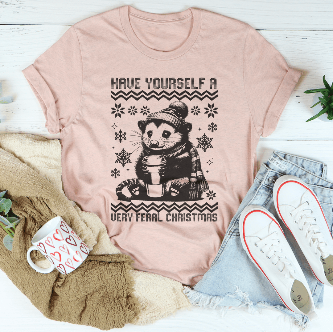 Have Yourself A Very Feral Christmas Tee-0