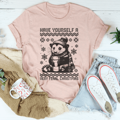 Have Yourself A Very Feral Christmas Tee-0