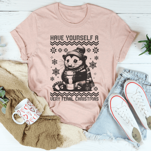 Have Yourself A Very Feral Christmas Tee-0
