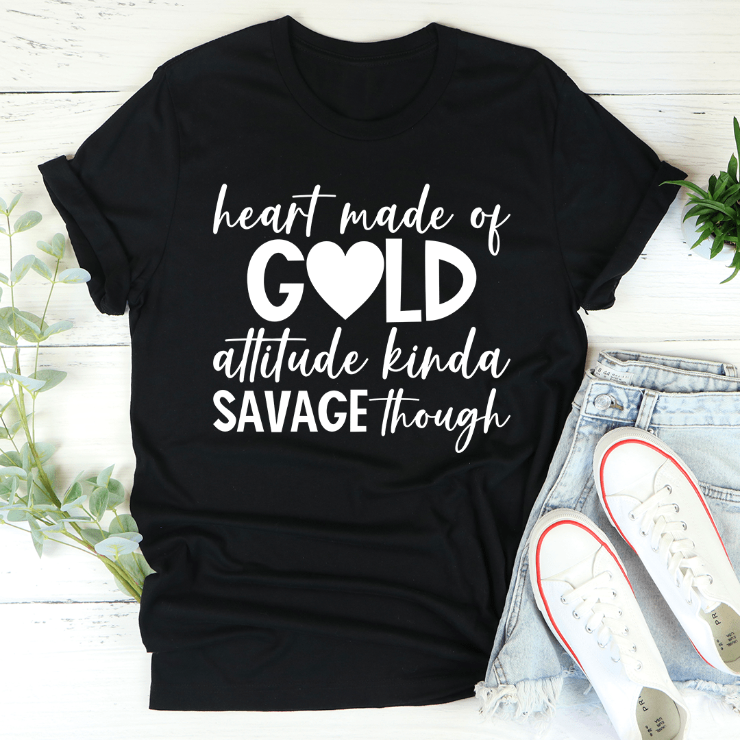 Heart Made of Gold — Soft Unisex Graphic Tee by MerchMallow