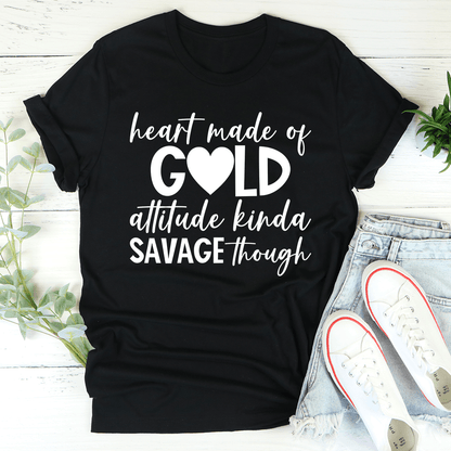 Heart Made of Gold — Soft Unisex Graphic Tee by MerchMallow