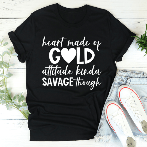 Heart Made of Gold — Soft Unisex Graphic Tee by MerchMallow