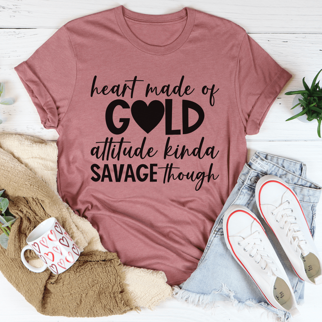 Heart Made of Gold — Soft Unisex Graphic Tee by MerchMallow