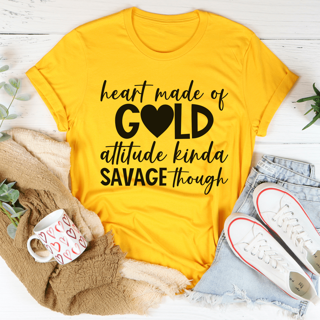 Heart Made of Gold — Soft Unisex Graphic Tee by MerchMallow