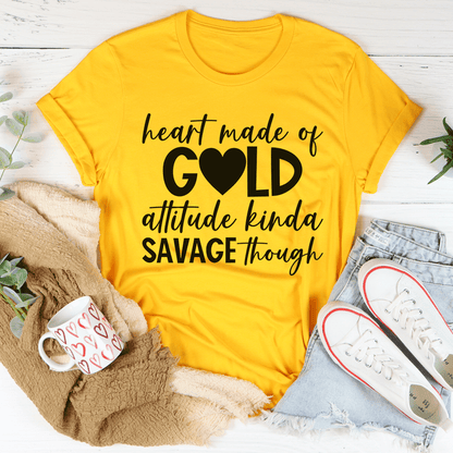 Heart Made of Gold — Soft Unisex Graphic Tee by MerchMallow