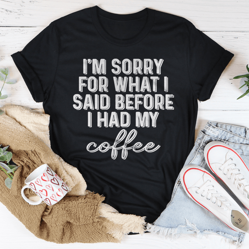 Funny Coffee Tee For Coffee Lovers Soft Cotton Unisex Shirt Everyday With Bold Print