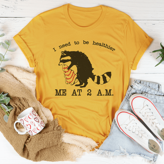 I Need To Be Healthier Me At 2 A.M. Little Debbie Christmas Tee-0